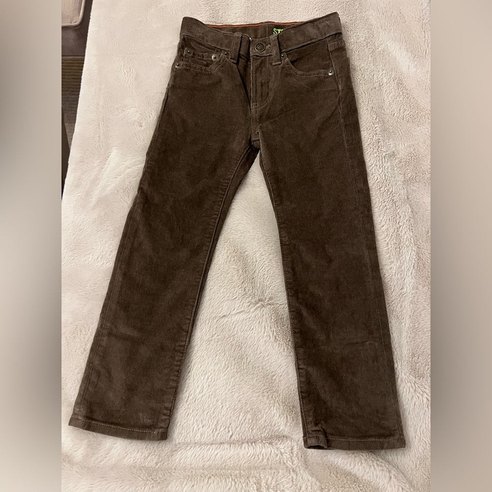 J Crew Boys' stretch corduroy pant 4 Brown